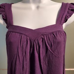 NEW Super Cute! Purple Tank Top with Ruffles, Thick Straps, Stretchy